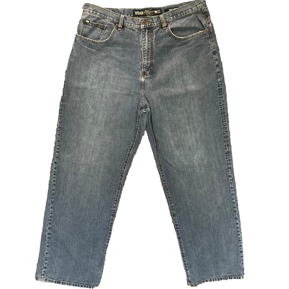 VTG Ecko Unltd Mens Baggy Jeans 38 Wide Leg 5 Pocket Denim Foundry Y2k 40x32